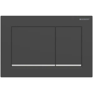 Geberit Omega30 BetPl., für 2-Mengen-Sp. schwarz matt lackiert, Etc. /hgl.verchr.