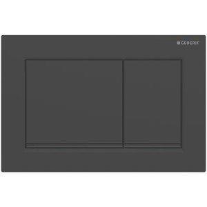 Geberit Omega30 BetPl., für 2-Mengen-Sp. schwarz matt lackiert, Etc. /schwarz