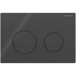 Geberit Omega20 BetPl., für 2-Mengen-Sp. schwarz / schwarz matt