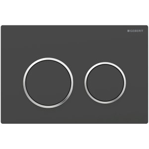 Geberit Omega20 BetPl., für 2-Mengen-Sp. schwarz matt lackiert, Etc. /hgl.verchr.