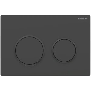 Geberit Omega20 BetPl., für 2-Mengen-Sp. schwarz matt lackiert, Etc. /schwarz