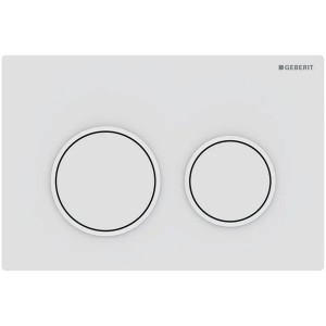 Geberit Omega20 BetPl., für 2-Mengen-Sp. weiß matt lackiert, Etc. / weiß