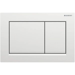 GEBERIT Betätigungsplatte Omega30, für 2-Mengen-Spülung, mattchrom/glanzchrom