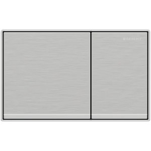 Geberit Betätigungsplatte Omega60, für 2-Mengen-Spülung, Chrom gebürstet