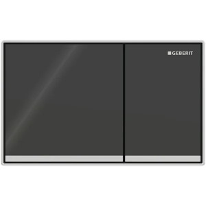 Geberit Betätigungsplatte Omega60, für 2-Mengen-Spülung, Farbe: Glas Schwarz