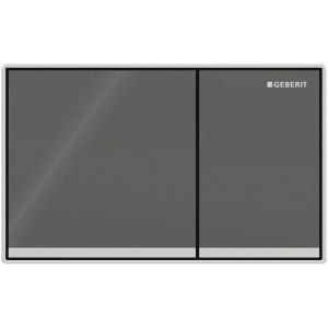 Geberit BetPl. Omega60, für 2-Mengen-Sp. lava, verspiegelt, hochglanz-verchromt