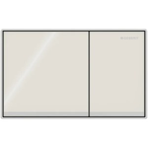 Geberit BetPl. Omega60, für 2-Mengen-Sp. sand-grau, verspiegelt, hgl.-verchromt