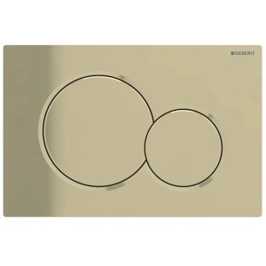 Geberit Betätigungsplatte Sigma01, für 2-Mengen-Spülung, edelmessing galvanisiert