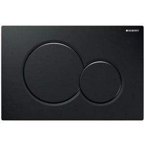 Geberit Betätigungsplatte Sigma01, für 2-Mengen-Spülung, tiefschwarz RAL 9005