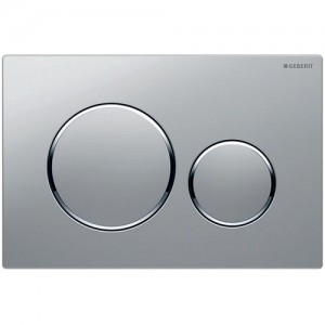 Geberit Betätigungsplatte Sigma20 für 2-Mengen-Spülung, Mattchrom-lackiert