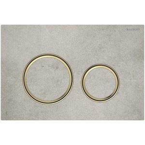 Geberit Betätigungsplatte Sigma21, für 2-Mengen-Spülung Messing, Betonoptik