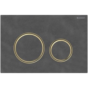 Geberit Betätigungsplatte Sigma21, für 2-Mengen-Spülung Messing, Mustang Schiefer