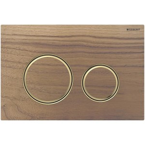 Geberit Betätigungsplatte Sigma21, für 2-Mengen-Spülung Messing, Nussbaum amerikanisch