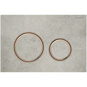 Geberit Betätigungsplatte Sigma21, für 2-Mengen-Spülung rotgold, Betonoptik