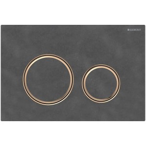 Geberit Betätigungsplatte Sigma21, für 2-Mengen-Spülung rotgold, Mustang Schiefer