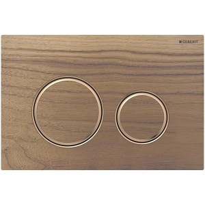 Geberit Betätigungsplatte Sigma21, für 2-Mengen-Spülung rotgold, Nussbaum amerikanisch