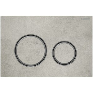 Geberit Betätigungsplatte Sigma21, für 2-Mengen-Spülung schwarzchrom, Betonoptik
