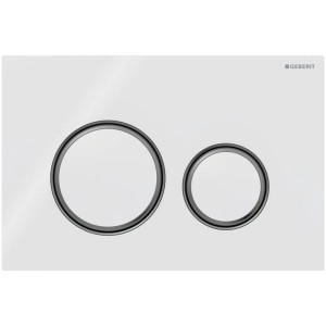 Geberit Betätigungsplatte Sigma21, für 2-Mengen-Spülung schwarzchrom, weiss