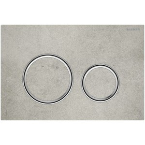Geberit Betätigungsplatte Sigma21, für 2-Mengen-Spülung verchromt, Betonoptik