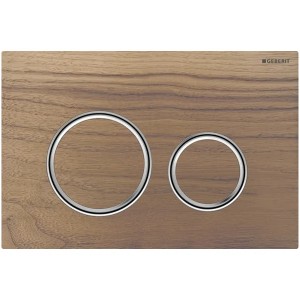 Geberit Betätigungsplatte Sigma21, für 2-Mengen-Spülung verchromt, Nussbaum amerikanisch