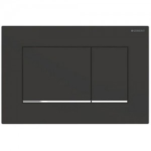 Geberit Betätigungsplatte Sigma30 für 2-Mengen-Spülung, schwarz matt/chrom