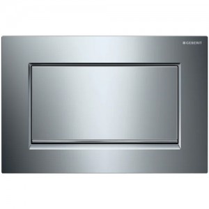 Geberit Betätigungsplatte Sigma30, für Spül-Stopp-Spülung, Glanzchrom / Chrom gebürstet / Glanzchrom