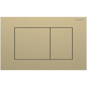 Geberit Sigma 40 BetPl., für 2-Mengen-Spülung Square, messingfarben gebü./Etc
