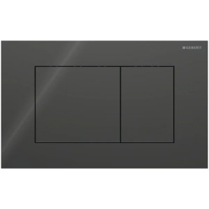 Geberit Sigma 40 BetPl., für 2-Mengen-Spülung Square, Glas schwarz