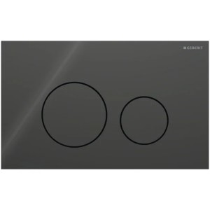 Geberit Sigma 40 BetPl., für 2-Mengen-Spülung Round, Glas schwarz