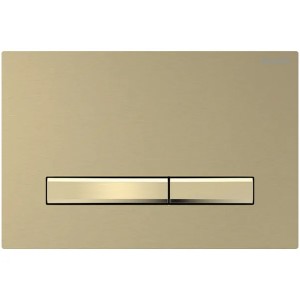 Geberit Sigma50 BetPl., für 2-Mengen-Spülung Metallfarbe messing., messing. gebü./Etc