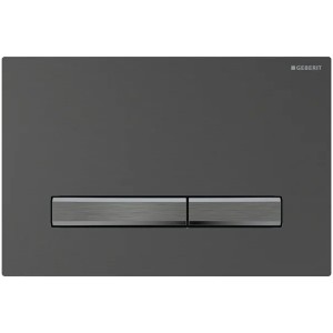 Geberit Sigma50 BetPl., für 2-Mengen-Spülung Metallfarbe schwchr., schwchr. gebü./Etc