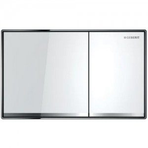 Geberit Betätigungsplatte Sigma60, für 2-Mengen-Spülung, Glas weiß