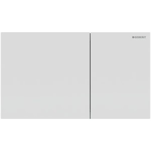 Geberit Sigma70 BetPl., für 2-Mengen-Spülung Edelstahl mattweiss lackiert