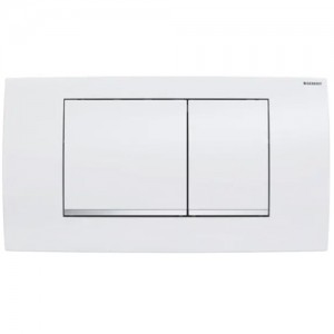 Geberit Betätigungsplatte Twinline30 für 2-Mengen-Spülung, Weiß / Glanzchrom