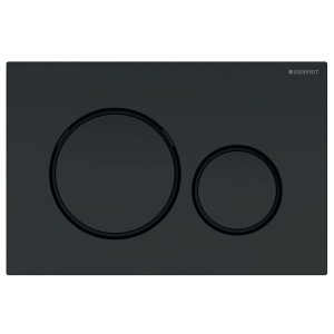 Geberit Betätigungsplatten Sigma20, für 2-Mengen-Spühlung schwarz matt lackiert, beschichtet
