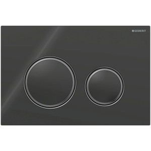 Geberit Betonplatten Sigma 21, für 2-Mengen-Spülung schwarzchrom, schwarz