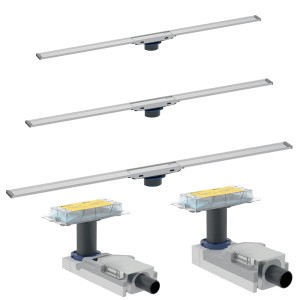 Geberit CleanLine20, Set-Angebot Duschrinne mit Ablaufgehäuse