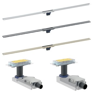 Geberit CleanLine80, Set-Angebot Duschrinne mit Ablaufgehäuse