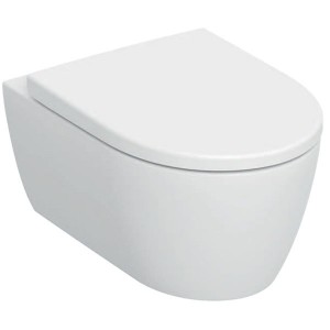 Geberit iCon Set WWC, Tiefsp., geschl. Form TurboFlush, WC-Sitz, T:53cm, weiß, Tect