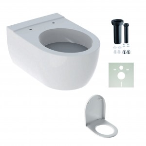 Geberit iCon wandhängendes Tiefspül-WC geschlossene Form, weiß 204000000
