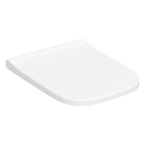 GE iCon WC-Sitz eckiges Design m. Absenkautomatik, Quick Release, weiß