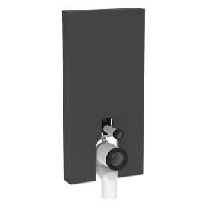 GE Monolith Plus Sanitärmodul für SWC 101cm, Glas schwarz /schwarz Alu. gebü.