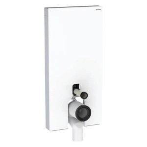 Geberit Monolith Plus Sanitärmodul f. SWC 101cm, Glas weiß /Aluminium