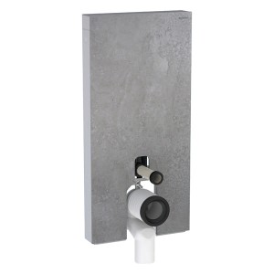 Geberit Monolith Plus Sanitärmodul f. SWC 101cm Steinzeug Betonoptik, Aluminium