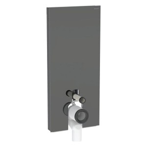Geberit Monolith Plus Sanitärmodul f. SWC 114cm, Glas lava / alu. schwarzchrom