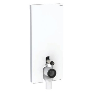 Geberit Monolith Plus Sanitärmodul f. SWC 114cm, Glas weiß /Aluminium