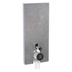 Geberit Monolith Plus Sanitärmodul f. SWC 114cm Steinzeug Betonoptik, Aluminium