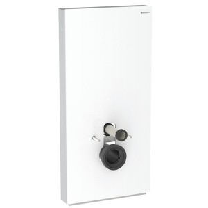 Geberit Monolith Plus Sanitärmodul f. WWC 101cm, Glas weiß /Aluminium