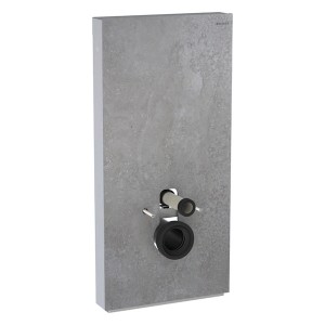 Geberit Monolith Plus Sanitärmodul f. WWC 101cm Steinzeug Betonoptik, Aluminium
