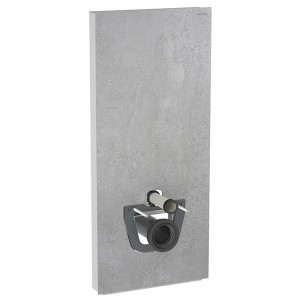 Geberit Monolith Plus Sanitärmodul f. WWC 114cm Steinzeug Betonoptik, Aluminium